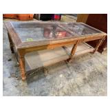 Glass top coffee table