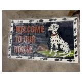 NOS Dalmatian Welcome mat