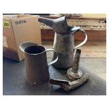 Oil funnel cans, pour spouts