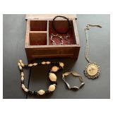 Vintage jewelry box, contents included