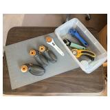 Cutting mat, rotary cutters