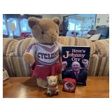 Iowa State Cyclones bears, clock, Johnny Orr book