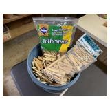 Bucket of clothespin