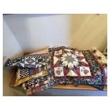 Fabric panel quilt blocks