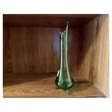 Swung glass vase