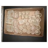 Mixed lot of glass & crystal salters