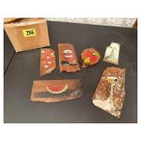 Handpainted wood shingles, wall decor