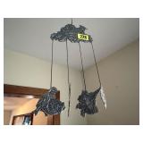 Pewter cardinal wind chime