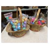 Easter baskets (2), plastic eggs