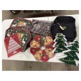 Fabric yardage, Christmas tree skirt, placemats,