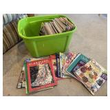 Storage tote of quilting magazines (75+)