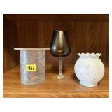 Marble painted glassware, stemware