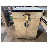 Vintage white utility cabinet