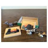 Pheasant, roadrunner statues, wall decor