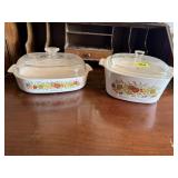 Corningware covered casserole dishes (2)