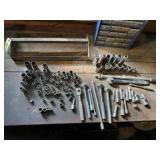 Tool tray of sockets, ratchets, extensions