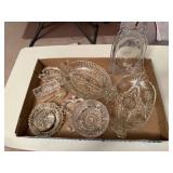 Assorted glassware, crystal