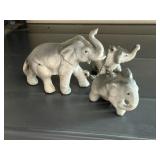 Vintage elephant family