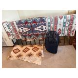 Hamper of boho blankets