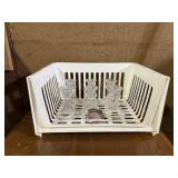 Clear glass candlesticks (6)