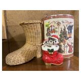Boot basket, kitten holiday planter