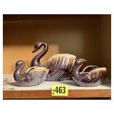 Vintage swan planters (3)