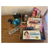 Vintage camera flashbulbs, accessories