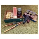 New taper, votive, assorted candles