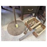 Ferrier tools, primitive tool box, stand
