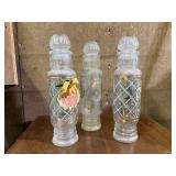 Bubble bath glass jars (3)