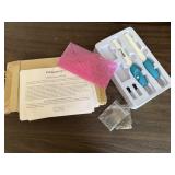 Engraving tool kit, alphabet stencils, blank tags