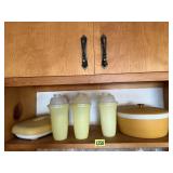 Tupperware shakers, vintage crisper Thermoware