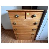 Natural finish chest of drawers