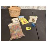 Miniature Golden Books, Nitro Cat Eyes marbles,