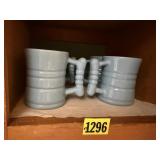 Frankoma pottery mugs (4)