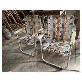 Vintage folding lawn chairs (2)