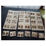 NOS clip on, post earring collection