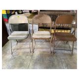 Metal folding chairs (3)