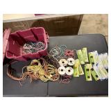 Storage tote leather, cording