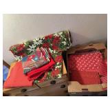 Red, poinsettia fabric yardage