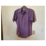 Vintage purple short sleeve button up shirt
