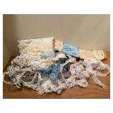 Assorted lace, trim yardage