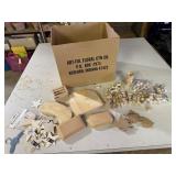 Wood craft supplies, beads, raw edge slab