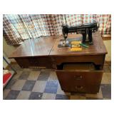 Vintage Necchi sewing machine cabinet