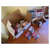 Box of craft supplies, miniatures