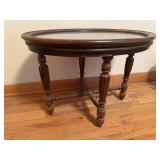 Oval display side table