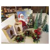 Night Before Christmas book, trees, bells, lantern