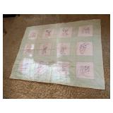 Embroidered baby quilt