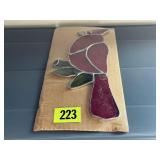 Stained glass cardinal