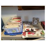 Tote of vintage greeting cards